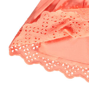 Jupe courte patineuse avec broderie anglaise fille 
