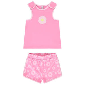 Conjunto con short estampado flores para bebé niña 