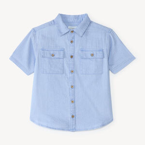 Camisa de manga corta de tela texturada para niño 