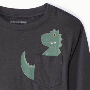 Camiseta de manga larga con estampado divertido de animal niño 
