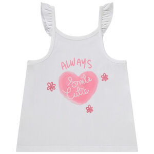 Camiseta sin mangas con estampado fantasía brillante para bebé niña 