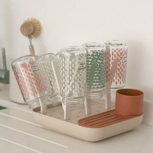 Escurridor modulable para biberones diseño "Forêt" terracota/arcilla 