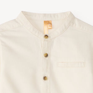 Camisa de manga larga con cuello mao para bebé niño 