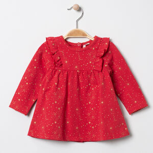 Túnica manga larga con estrellas doradas all-over 