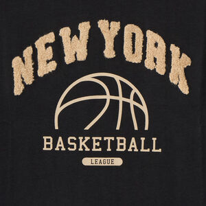 Camiseta de manga larga para niño con parche de rizo "Nueva York 