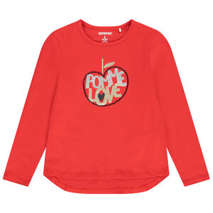T-shirt manches longues en jersey print fantaisie pour fille Main T-shirt manches longues en jersey print fantaisie pour fille