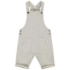 Pelele corto a rayas con bolsillos para bebé niño 