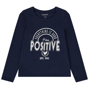 Camiseta de manga larga con estampado divertido para niña 