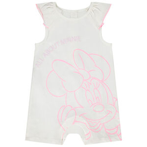 Pelele corto de punto de jersey con estampado de Minnie Disney para bebé niña 