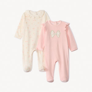 Lot de 2 dors-bien en velours fantaisie pour bébé fille   Main Lot de 2 dors-bien en velours fantaisie pour bébé fille