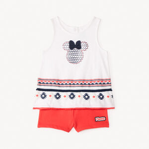 Conjunto de camiseta sin mangas + short de fantasía de Minnie Disney para bebé niña 