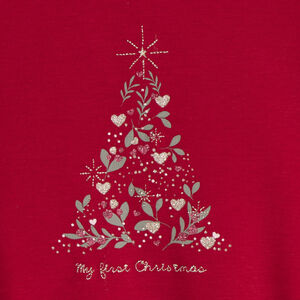 Sudadera de felpa con diseño de árbol de Navidad niña bebé 