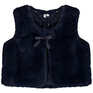 Gilet sans manches en fausse fourrure pour bébé fille 