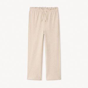 Pantalón de chándal recto de felpa brillante para niña 