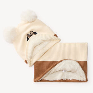 Conjunto de gorro + bufanda para niña Minnie 