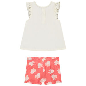 Conjunto camiseta sin mangas + short fantasía Minnie Disney para niña. 