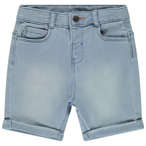 Bermuda efecto jean lavado liso para bebé niño 
