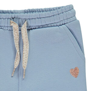 Pantalón jogging de felpa con corazón bordado en lurex para bebé niña  Main Pantalón jogging de felpa con corazón bordado en lurex para bebé niña