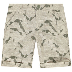 Bermuda estampada hojas de bananero para niño 