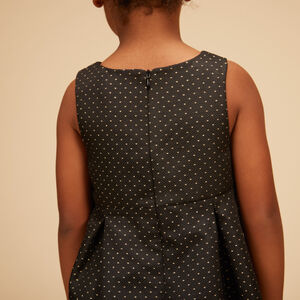 Robe sans manches à nœud en jacquard pour fille 