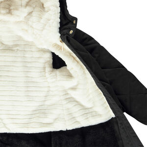 Anorak de manga larga en twill con forro de sherpa y chaleco para niña 
