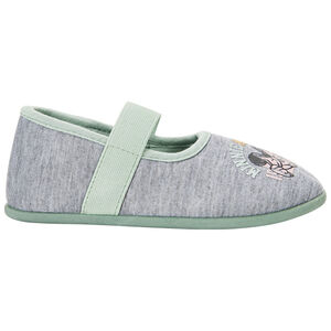 Zapatillas de casa grises con elástico y estampado de Minnie Disney para niña 