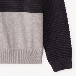 Pull manches longues à capuche effet colorblock pour garçon   Main Pull manches longues à capuche effet colorblock pour garçon