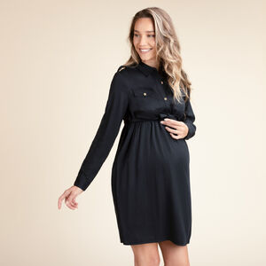 Vestido camisa de embarazo y lactancia en lyocell 