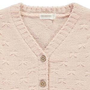 Chaleco de punto liso efecto fantasía para niña 