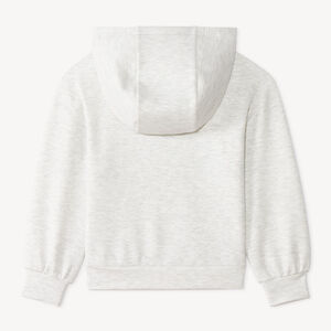 Sudadera con capucha de niña en felpa. 