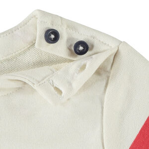 Marinera de felpa con estampado de ballena para bebé niño 