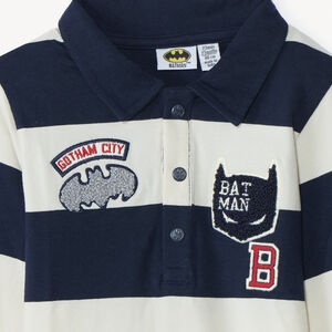 Polo de manga larga a rayas Batman Warner para bebé niño 