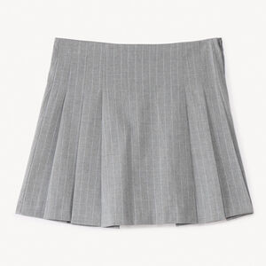 Falda corta plisada y rayada para niña 