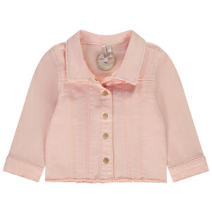 Chaqueta vaquera acabado raw cut para bebé niña 