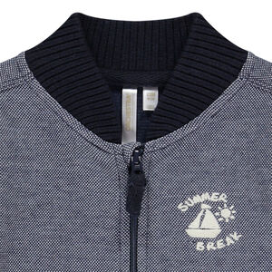 Chaleco de punto piqué con cuello Teddy y bordado para bebé niño 