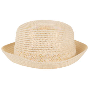 Gorro trenzado con lazo de bordado inglés para bebé niña 