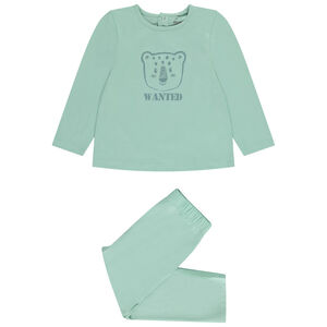 Set de pijama en punto liso con estampado fantasía para bebé niño 