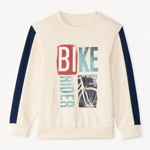 Sudadera de felpa bordada y con estampado fotográfico para niño 