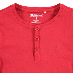 Camiseta de manga larga de punto con logo bordado 