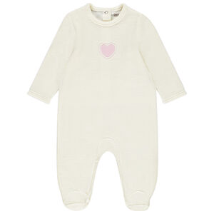 Pelele de terciopelo con motivo bordado para bebé niña 