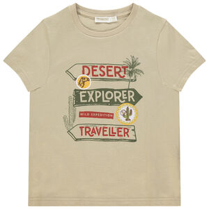 Camiseta manga corta corta estampado/ parches 