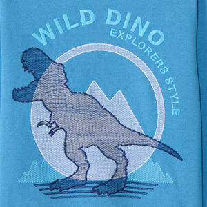 Sudadera de felpa bordada con motivo T-Rex para niño 