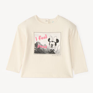 Camiseta de bebé niña oversize con estampado de Minnie 