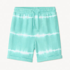 Pantalón cortito de punto con efecto tie dye para bebé niño. 