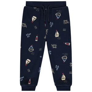 Pantalón jogging de felpa con estampado de navegación para bebé niño 