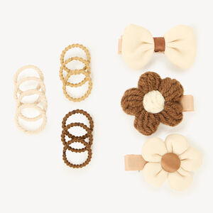 Lot de 3 barrettes et 10 élastiques pour fille 