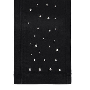Jeans slim con strass en la parte inferior niña 