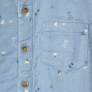 Camisa de manga larga con estampado de esquí para bebé niño 