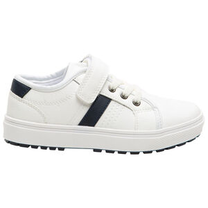 Zapatillas bajas de efecto cuero con cordones y velcro   Main Zapatillas bajas de efecto cuero con cordones y velcro