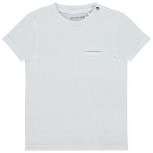 Camiseta manga corta lisa efecto texturizado para bebé niño  Main Camiseta manga corta lisa efecto texturizado para bebé niño